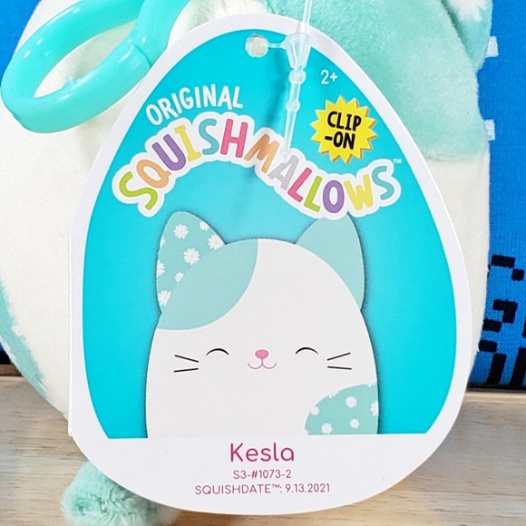 Squishmallow Kesla the Cat 3.5" Clip UltraSoft Stuffed Holiday Plush Toy NWT - Picture 10 of 12
